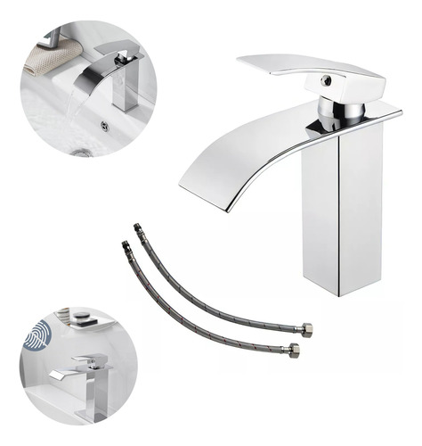 Griferia Para Baño Lavabo Monomando Cascada Mezclador Cromad