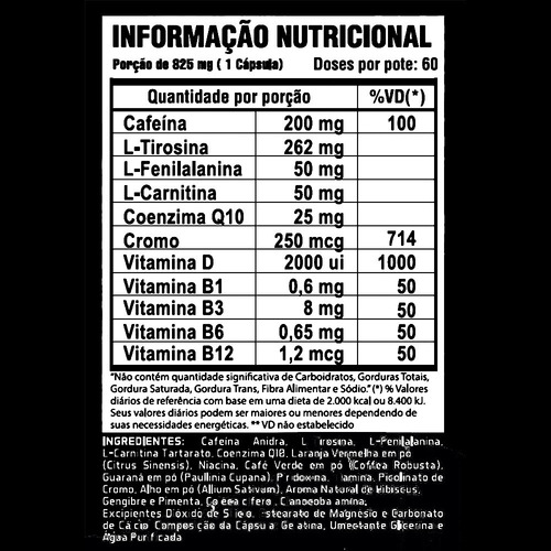 Suplemento Hardcore Lipo-6 Pré Treino 60 Cps Térmogenico Sem Sabor Original