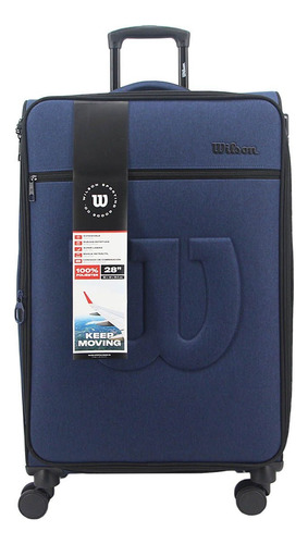 Valija Wilson 65.1736 43cm De Ancho X 70cm De Alto X 26cm De Profundidad Color Azul Diseño Lisa
