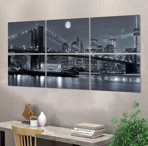 Cuadro Puente Brooklyn 55cm X 120cm Paisaje Deco Cod:1037