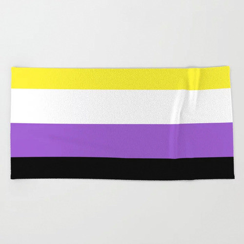 Toalla Pride Flags Orgullo Lgtbiq+ Microfibra Secado Rápido Color Non Binary No Binario