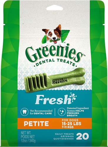 Golosinas Dentales Naturales Para Perros Greenies Fresh, Paq