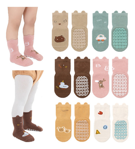 6 Pares De Calcetines Para Caminar Para Bebés Y Niñas, Bonit