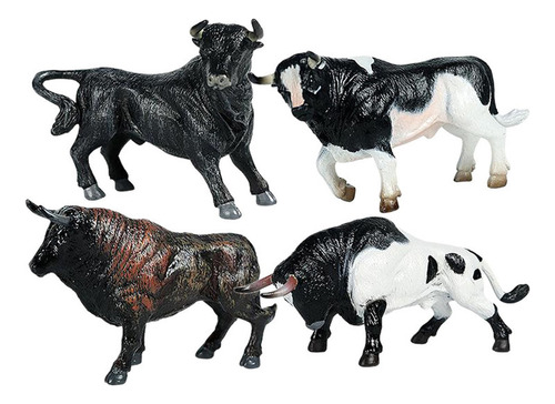 12 Piezas De Juguete De Vaca De Ganado De Toro Simulado