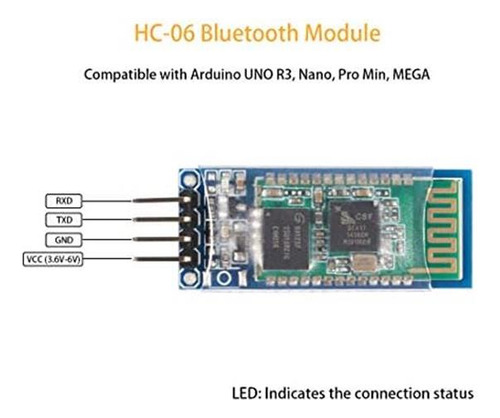 Módulo Serial Bluetooth Inalámbrico Hc-06 Rs232 De 4 Pines Y