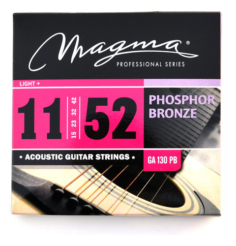 Cuerdas De Guitarra Acustica Magma Phosphor Bronze Ga130pb