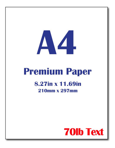 Papel Para Impresora A4 Premium (8.3 X 11.7 Pulgadas), Enlac