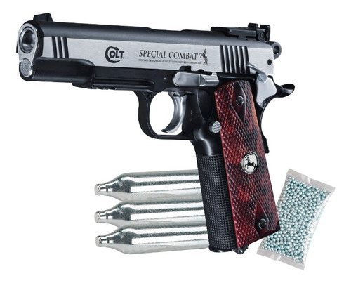 Pistola Co2 Umarex Colt Special Combat 4,5m Garrafas Balines