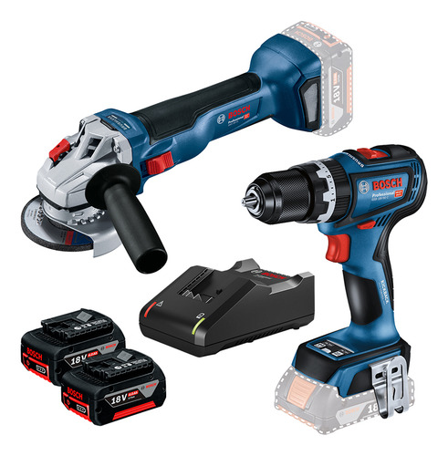 Kit Parafusadeira Esmerilhadeira Bosch 18v Bivolt Combo