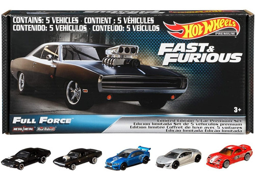 Hot Wheels Set 5 Piezas Rápido Y Furioso Full Force