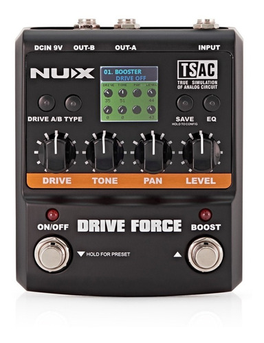 Pedal Efecto Para Guitarra Nux Drive Force - Envios