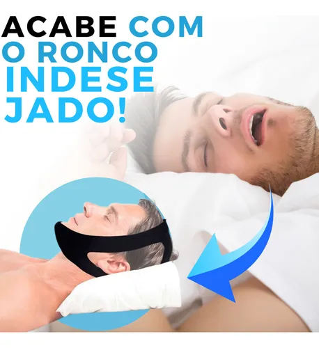 Faixa De Cabeça Anti Ronco Apneia Ajustável Dormir Bekcommerce Mandibula Queixo Máscara Funciona Neoprene