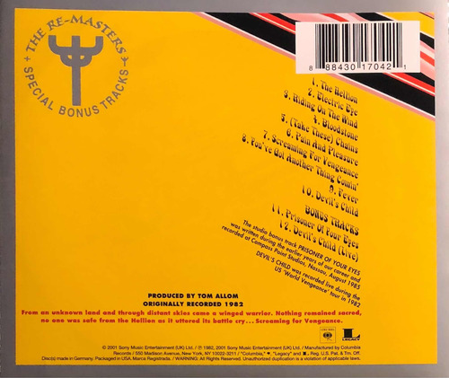Cd Nuevo: Judas Priest - Screaming For Vengeance (1982)