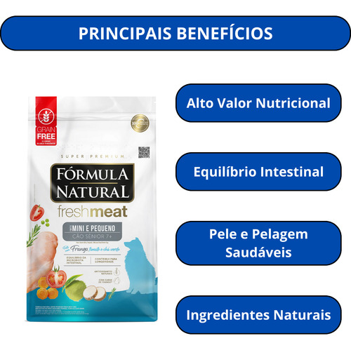 Kit Fórm. Natural Fresh Meat 1kg + Comedouro Azul 600ml