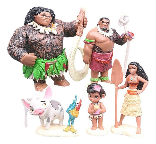 6pcs/set Moana Figura Modelo Juguete Regalo Para Niños