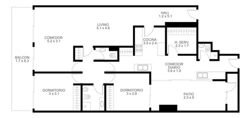 Departamento Semipiso En Venta Cañitas 4 Amb Reciclado Con Espacio Guardacoche
