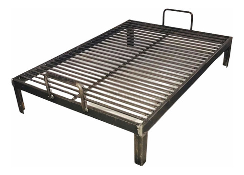 Parrilla Asador Para Parrillero Reforzada Con Manijas Color Gris Oscuro