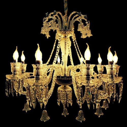 Lustre Cristal Legítimo K9 10 Braços Transparente 1186-10t