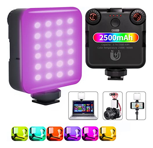 Luz Led Cámara, Portátil Cri95+ 2500k-9000k Bicolor 2500mah