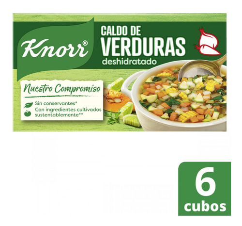 Pack X 160 Unid Caldo  Verdura 6 Un Knorr Caldos Y Sopas