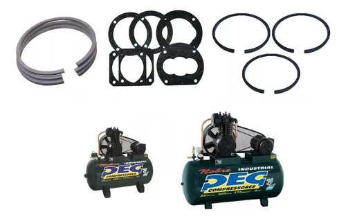 Kit De Juntas + Anel Para Compressor Peg Napl 20 / 25 Pes