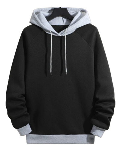 Sudadera Hombre Negro/gris - Comodidad Y Suavidad Total