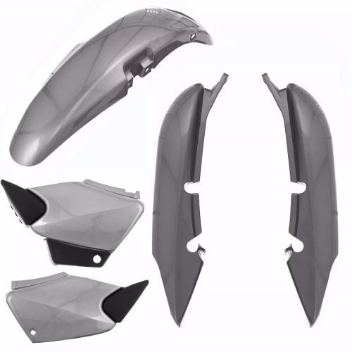 Kit Carenagem Moto Titan Cg125 2002 2003 Prata Metalico