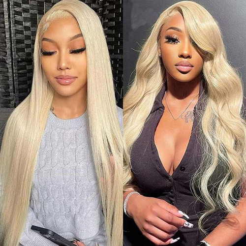Peluca V Glueless #613 De Color Rubio Body Wave Para Amiga P