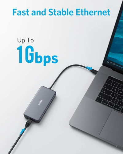 Imagen 4 de 8 de Adaptador Usb-c - Anker - 2 Port Usb 3.0 Hdmi Sd/msd Red Pd