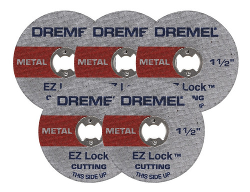 Kit 5 Discos De Corte P/ Metal 1.1/2 Dremel Ez456