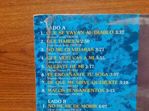 José Javier Solis. Sus 15 Grandes Exitos. Disco Lp Im (Usado)