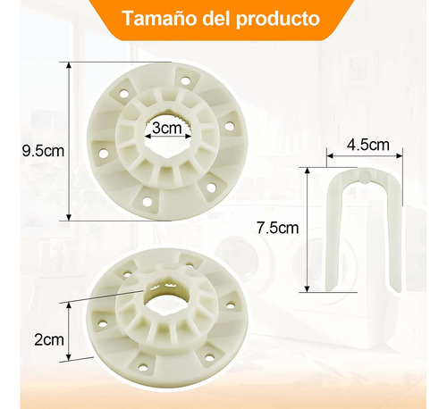 2pcs Para Whirlpool Soporte Base Hub Tina Lavadora W10528947