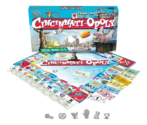 Juego De Mesa Late For The Sky Cincinnati-opoly Para 2 A 6 J