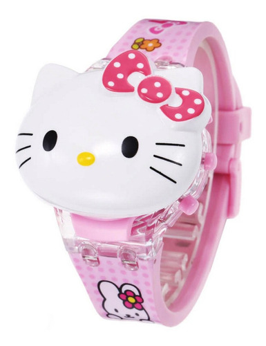 Reloj Niñas Digital Luces Sonido Tapa Infantil Hello Kitty