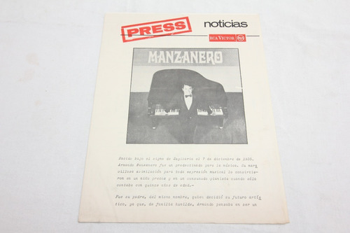 Vinilo Armando Manzanero A Mi Amor Con Amor 1967 Prensa (Usado)