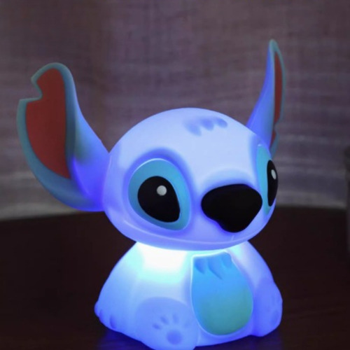 Lampara Velador Silicona Táctil Stitch Cute Kawaii Cable Usb Stitch