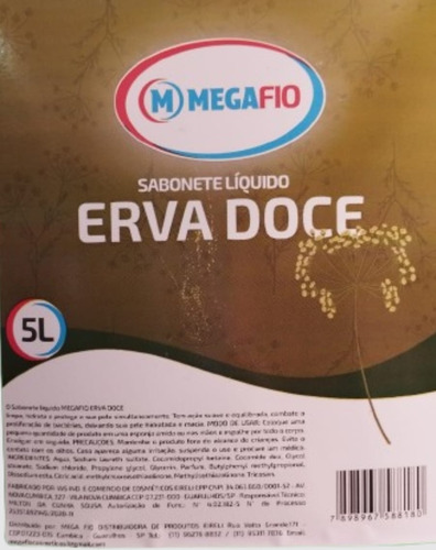Sabonete Antisseptico Erva Doce - Galão 5 Litros