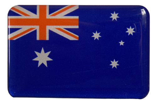 Adesivo Bandeira Australia Resinado 4x6cm Bd6