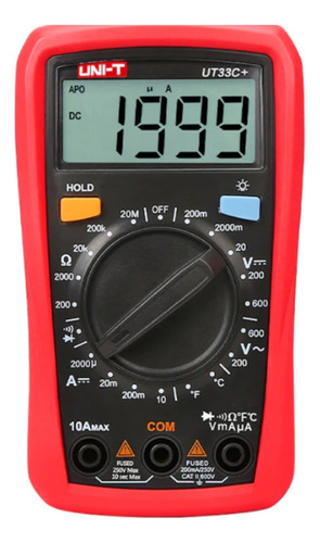 Tester Multitester Multimetro Con Termocupla Unit Ut-33c+