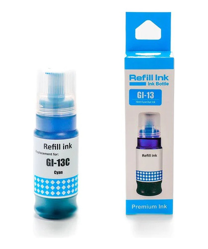 Tinta Gi-13c Cyan Compatible Con Impresora Pixma G510 G610