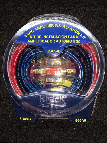 Kit De Instalación Para Amplificador Calibre 8 Krack Kak-8