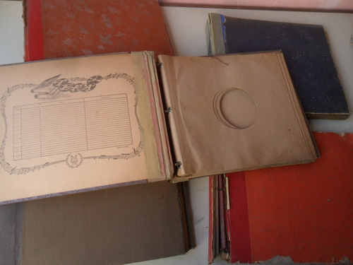 Lote 6 Portadisco Album Carpeta Disco Pasta Antiguo Porta