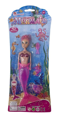 Muñeca En Blister Sirena Con Accesorio Mermaid 23cm