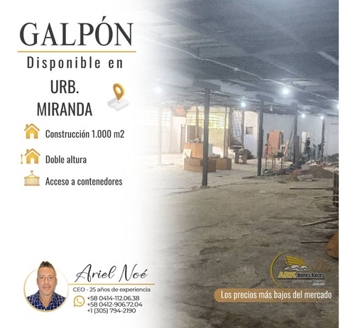 (#1098) Galpón, 1.000m2, Urb. Miranda - Caracas