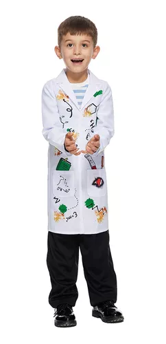 Disfraz De Científico Loco Para Niños Y Niñas, Uniforme De L