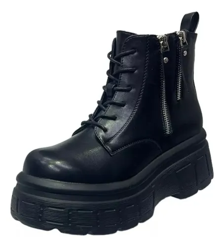 Botines Con Plataforma Y Cierres Full Tendencia Envio Gratis