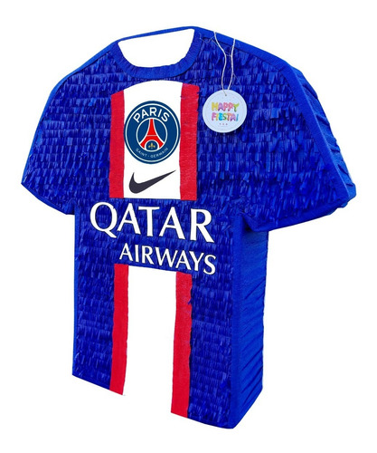 Piñata Personalizada Jersey Futbol Psg/ Equipo A Elegir 70cm