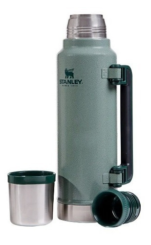 Stanley Termo Clásico 1.4 LTS Asa Plegable de acero inoxidable negro