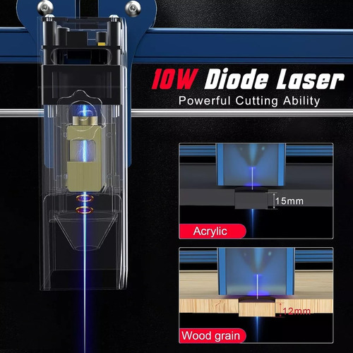 Máquina De Grabado Y Corte Láser Atomstack A10 Pro 10w Cnc