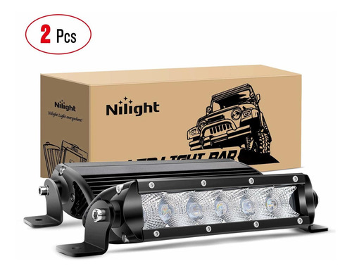 Nilight 40001f-b Bar Super Slim 2 Piezas De 7 Pulgadas 30 W